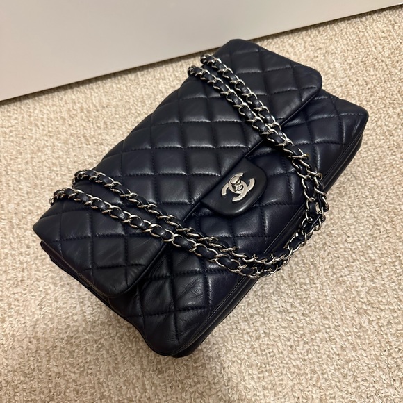 CHANEL Handbags - CHANEL Classic Quilted Lambskin Leather 3 Accordion Medium Flap Shoulder Bag